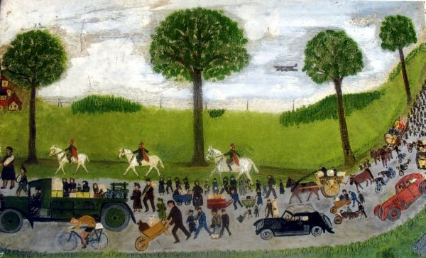 evacuation-des-ardennais-vers-poix-terron-08-12-mai-1940-tableau-de-henri-quinard